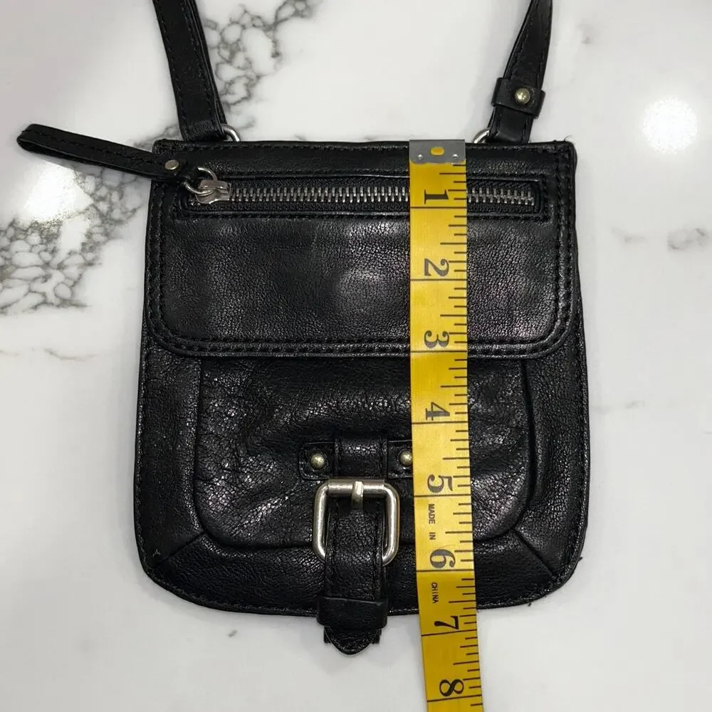 Banana Republic Black Swingpak Soft Lambskin Crossbody Bag Mini - Picture 8 of 10